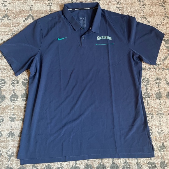 Nike Dri Fit Seattle Mariners MLB Polo Men Size XXL Lightweight Summer Baseball - Picture 6 of 9